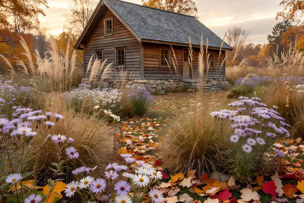 Jardin de vivaces indigènes adapté aux hivers rigoureux d’un chalet québécois