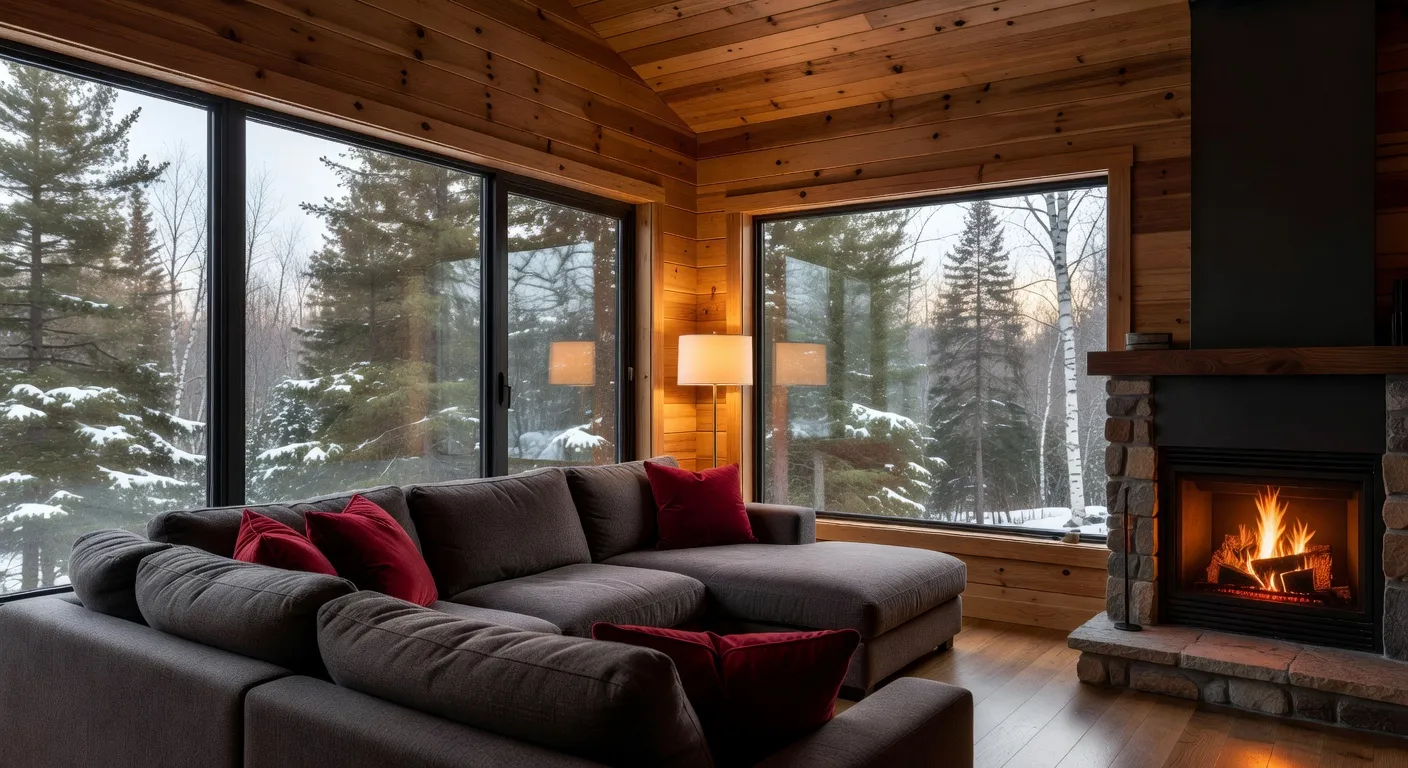Équipements intérieurs d'un chalet québécois moderne