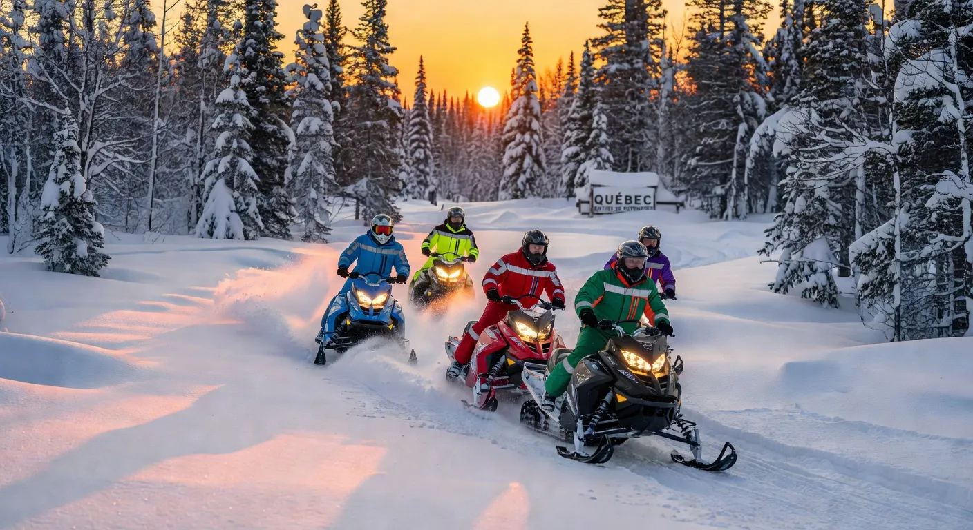 Activités hiver au chalet Québec sans ski 2026 : motoneige, raquettes, fat bike, pêche blanche
